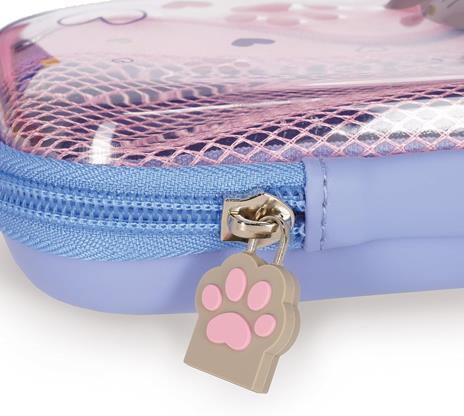 Legami - Astuccio Wonderwow, Tema Kitty, 2 Scomparti e Portapenne interno, Chiusura a Zip, 23x11x5 cm - 5