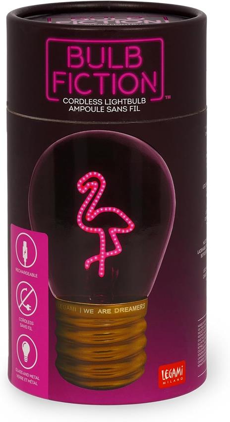 Bulb Fiction - Lightbulb-Shaped Table Lamp - Flamingo - 6