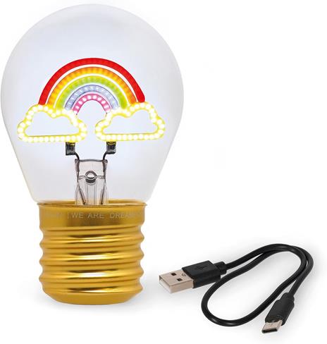 Bulb Fiction - Lightbulb-Shaped Table Lamp - Rainbow - 5