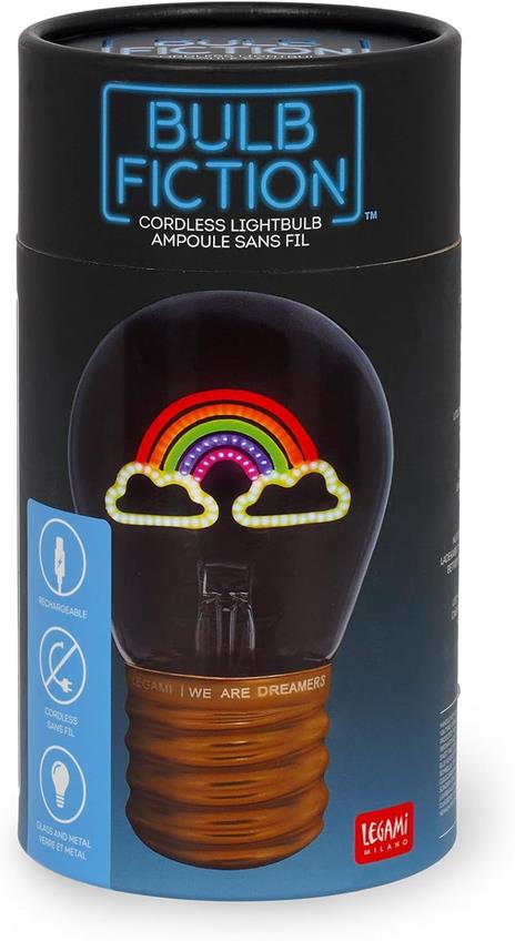 Bulb Fiction - Lightbulb-Shaped Table Lamp - Rainbow - 6