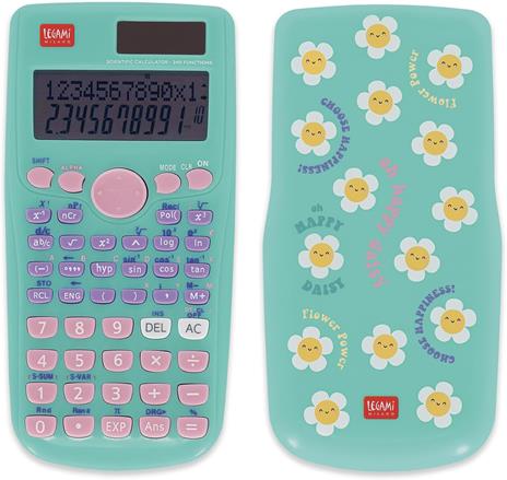 Legami - Calcolatrice Scientifica Count On Me, Tema Daisy, 3 Modalità, Base, Funzioni Scientifiche e Calcoli Statistici