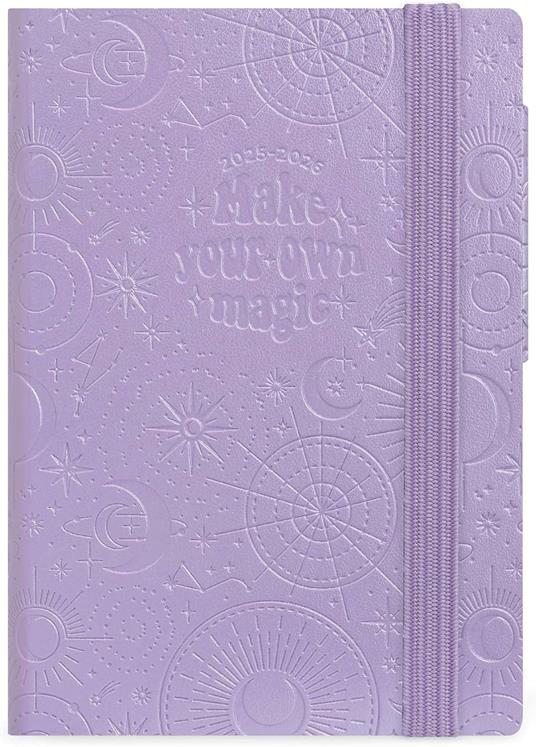 Agenda settimanale Legami 2025 -2026, 16 mesi - Small weekly Diary with block notes - Mystic lilac