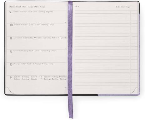 Agenda settimanale Legami 2025 -2026, 16 mesi - Small weekly Diary with block notes - Mystic lilac - 3
