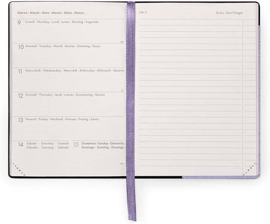 Agenda settimanale Legami 2025 -2026, 16 mesi - Small weekly Diary with block notes - Mystic lilac - 3