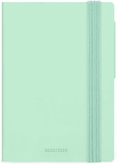 Agenda settimanale Legami 2025 -2026, 16 mesi - Small weekly Diary with block notes - Pastel mint