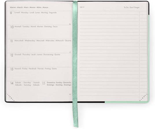Agenda settimanale Legami 2025 -2026, 16 mesi - Small weekly Diary with block notes - Pastel mint - 3