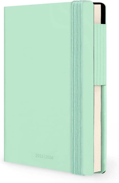 Agenda settimanale Legami 2025 -2026, 16 mesi - Small weekly Diary with block notes - Pastel mint - 4