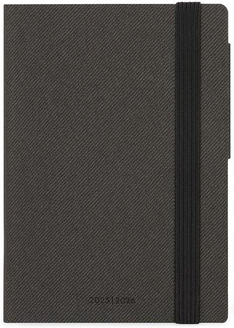 Agenda settimanale Legami 2025 -2026, 16 mesi - Small weekly Diary with block notes - Deep graphite