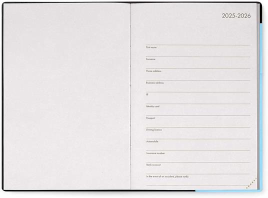 Agenda settimanale Legami 2025 -2026, 16 mesi - Medium Weekly Diary - aura - 2