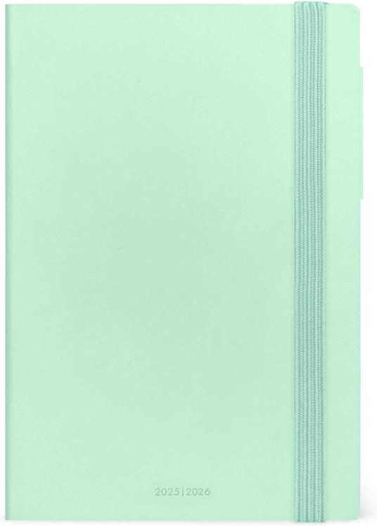 Agenda settimanale Legami 2025 -2026, 16 mesi - Medium weekly Diary - pastel mint