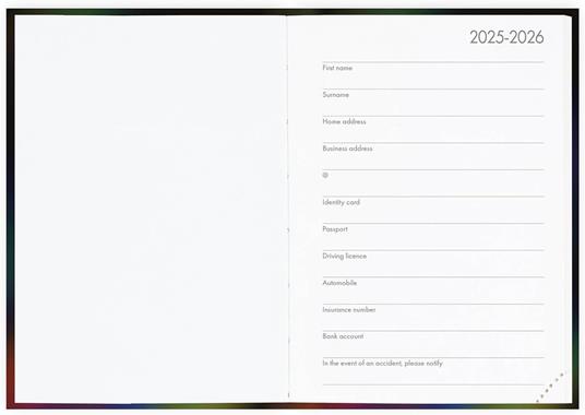 Agenda giornaliera Legami 2025 -2026, 16 mesi - Small photo Daily Diary - moth - 2