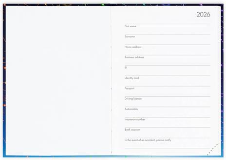 Agenda giornaliera Legami 2025 -2026, 16 mesi - Small photo Daily Diary - stars - 2