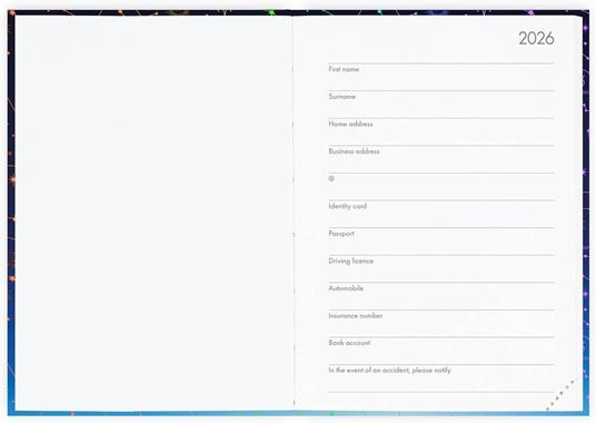 Agenda giornaliera Legami 2025 -2026, 16 mesi - Small photo Daily Diary - stars - 2