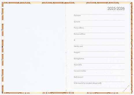 Agenda giornaliera Legami 2025 -2026, 16 mesi - Small photo Daily Diary - teddy bear - 2