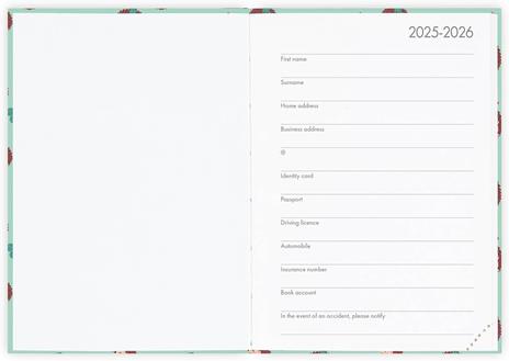 Agenda giornaliera Legami 2025 -2026, 16 mesi - Small photo Daily Diary - hedgehog - 2