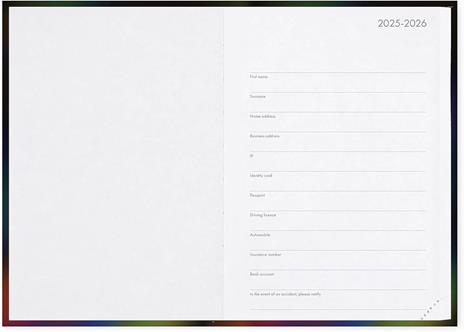 Agenda giornaliera Legami 2025 -2026, 16 mesi - Medium photo Daily Diary - moth - 2
