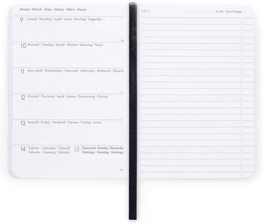 Agenda settimanale Legami 2025 -2026, 16 mesi - Small photo weekly Diary with block notes - moth - 3