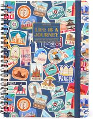 Agenda settimanale Legami 2025 -2026, 16 mesi - large weekly spiral bound Diary - travel stickers