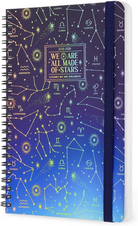 Legami - Agenda Settimanale Spiralata 2025-2026, Stars, 16 Mesi Large, Diario da Settembre 2025 a Dicembre 2026, 15 x 21 cm - 4