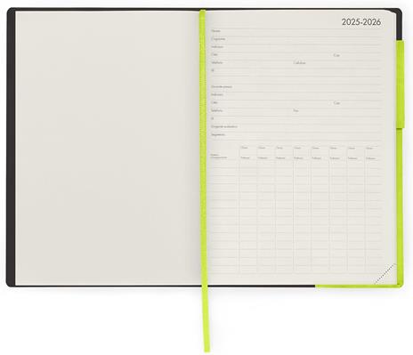 Agenda settimanale Legami 2026, 13 mesi - large weekly Diary - chartreuse - 2