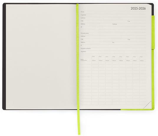 Agenda settimanale Legami 2026, 13 mesi - large weekly Diary - chartreuse - 2
