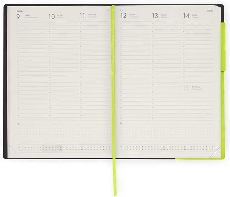 Agenda settimanale Legami 2026, 13 mesi - large weekly Diary - chartreuse - 3