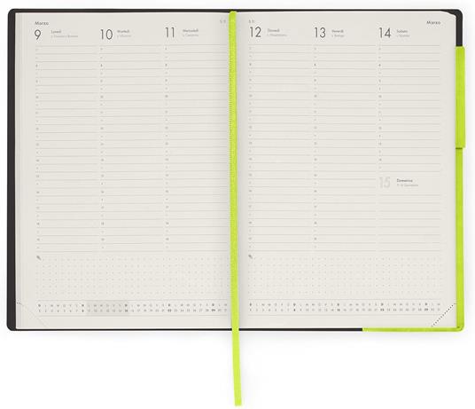 Agenda settimanale Legami 2026, 13 mesi - large weekly Diary - chartreuse - 3