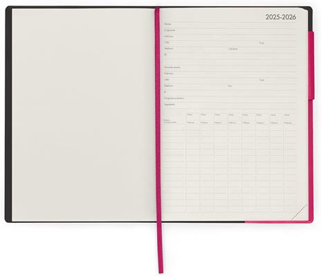 Agenda settimanale Legami 2026, 13 mesi - large weekly Diary - raspberry - 2