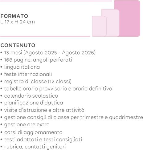 Agenda settimanale Legami 2026, 13 mesi - large weekly Diary - raspberry - 6
