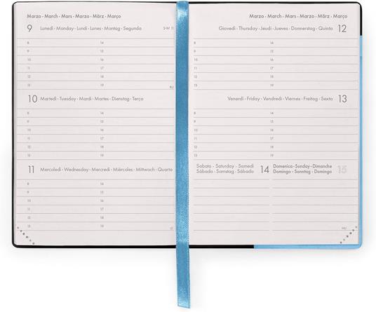 Agenda Legami 12 mesi, 2026, settimanale, Small Weekly Diary - Retro Blue - 3
