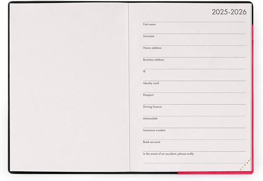 Agenda Legami 12 mesi, 2026, settimanale, Small Weekly Diary - Cherry Bomb - 2