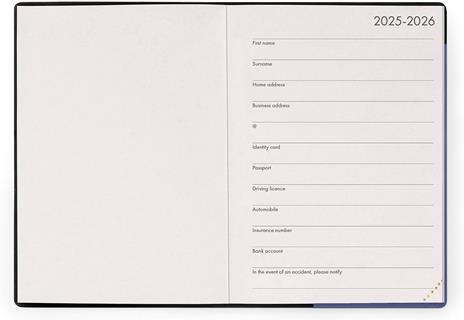 Agenda Legami 12 mesi, 2026, settimanale, Small Weekly Diary - Future Dusk - 2