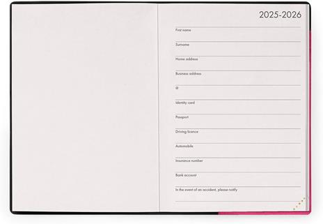 Agenda Legami 12 mesi, 2026, giornaliera, Small Daily Diary - Raspberry - 2