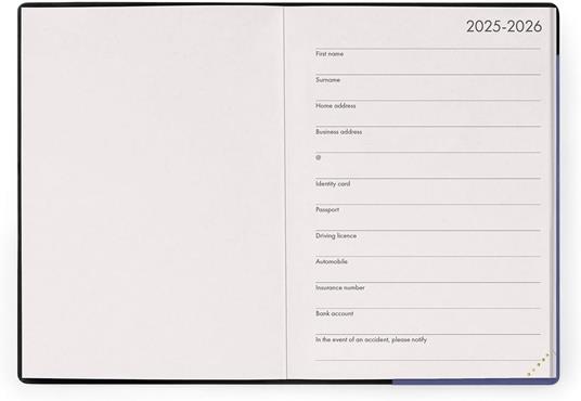 Agenda Legami 12 mesi, 2026, giornaliera, Small Daily Diary - Future Dusk - 2