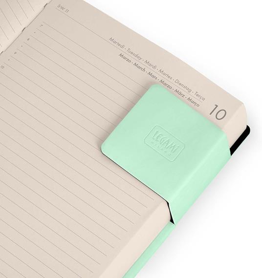 Agenda Legami 12 mesi, 2026, giornaliera, Medium Daily Diary - Pastel Mint - 6