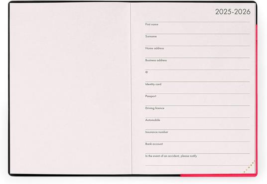 Agenda Legami 12 mesi, 2026, giornaliera, Medium Daily Diary - Cherry Bomb - 2