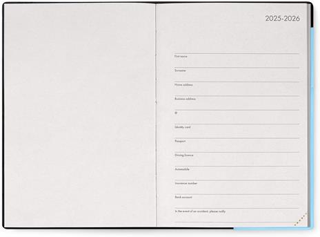 Agenda Legami 12 mesi, 2026, settimanale, Medium Weekly Diary - Aura - 2
