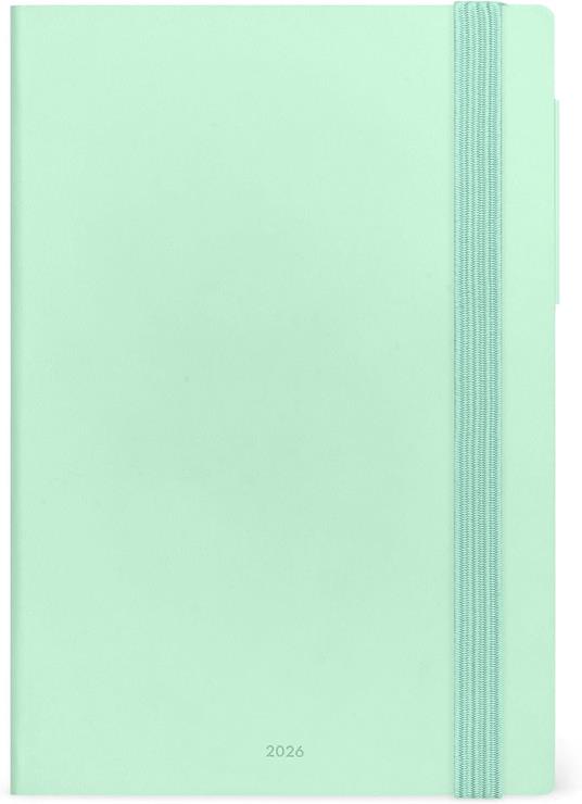 Agenda Legami 12 mesi, 2026, settimanale, Medium Weekly Diary With block notes -Pastel Mint