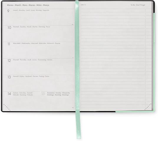 Agenda Legami 12 mesi, 2026, settimanale, Medium Weekly Diary With block notes -Pastel Mint - 3