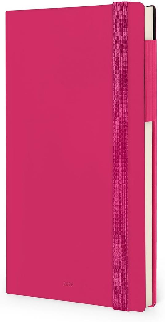 Agenda Legami 12 mesi, 2026, settimanale, Medium Weekly Diary With block notes - Raspberry - 4