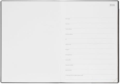 Agenda Legami 12 mesi, 2026, settimanale, Maxi Weekly Diary - Deep Graphite - 2