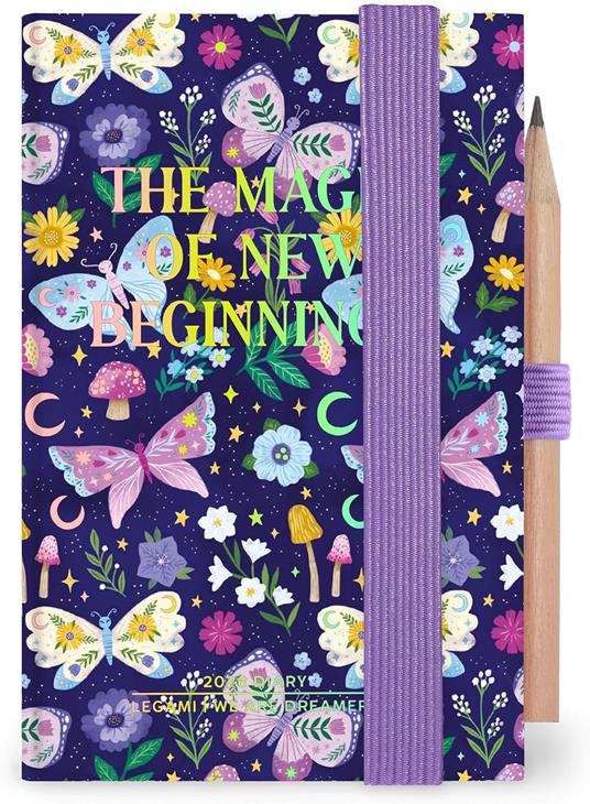 Agenda Legami 12 mesi, 2026, bigiornaliera, Mini 2-Day Diary - Butterfly