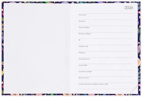 Agenda Legami 12 mesi, 2026, settimanale, Mini Photo Weekly Diary - Flowers - 2