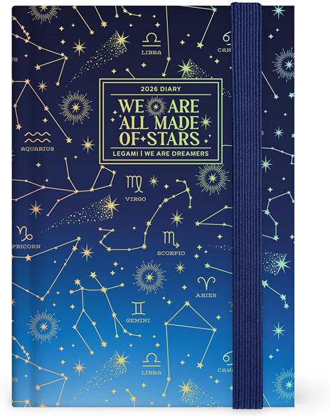 Agenda Legami 12 mesi, 2026, giornaliera, Small Photo Daily Diary - Stars