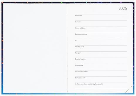 Agenda Legami 12 mesi, 2026, giornaliera, Small Photo Daily Diary - Stars - 2