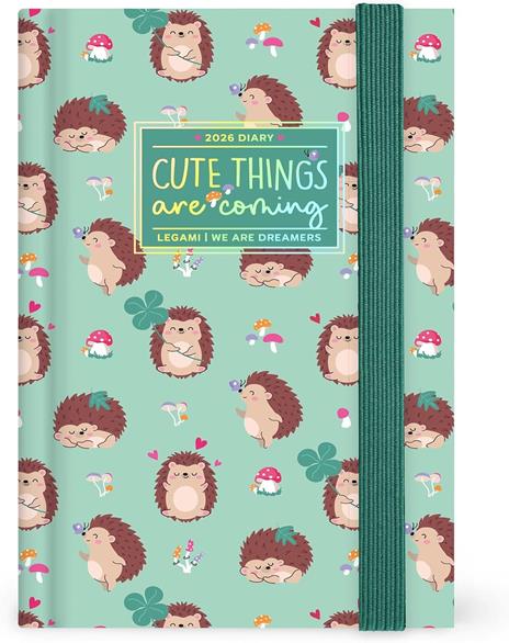 Agenda Legami 12 mesi, 2026, giornaliera, Small Photo Daily Diary - Hedgehog