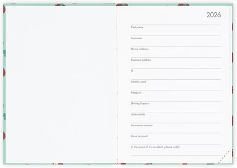 Agenda Legami 12 mesi, 2026, giornaliera, Small Photo Daily Diary - Hedgehog - 2