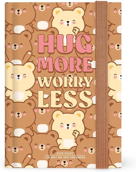 Agenda Legami 12 mesi, 2026, giornaliera, Small Photo Daily Diary - Teddy Bear