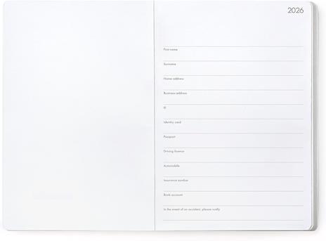 Agenda Legami 12 mesi, 2026, settimanale, Medium Photo Weekly Diary - Stars - 2