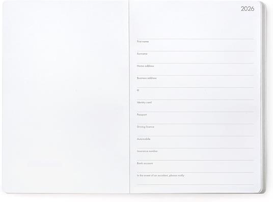 Agenda Legami 12 mesi, 2026, settimanale, Medium Photo Weekly Diary - Dogs - 2